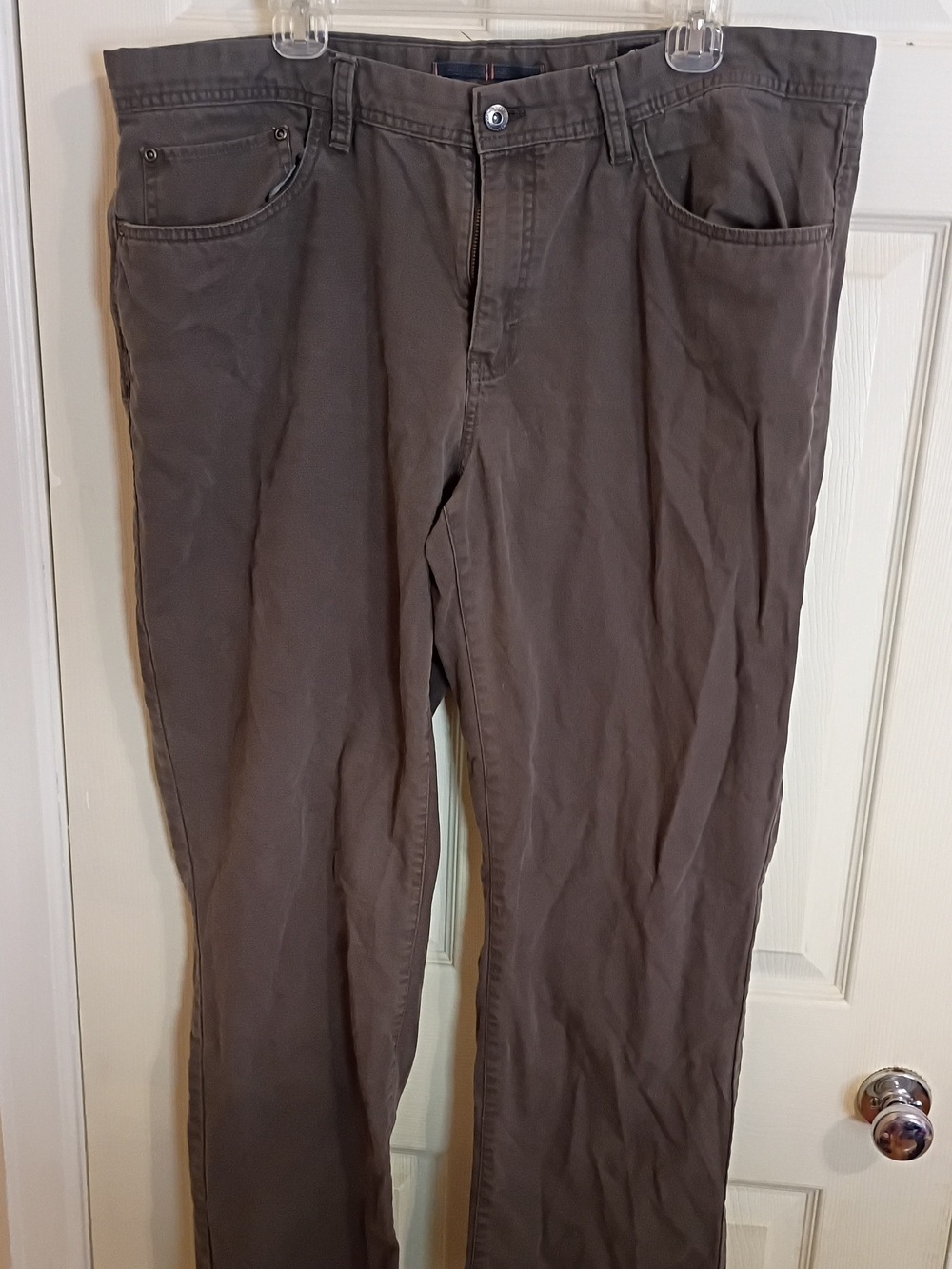Weatherproof Men’s Gray Cotton Pants Regular Fit Straight 40 x 32
